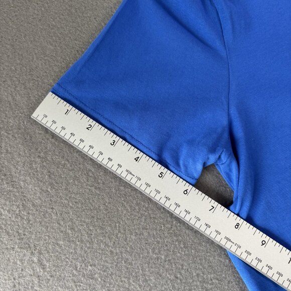 VTG Polo Ralph Lauren Mens Blue T-Shirt  XXL 2XL Crew Neck Custom Fit Tee Preppy - Picture 7 of 13